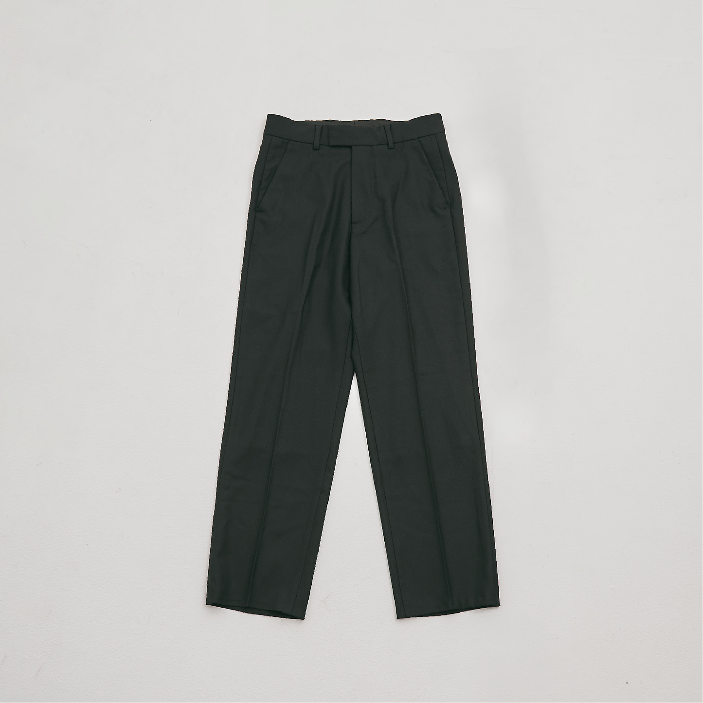 Wool blend twill trousers